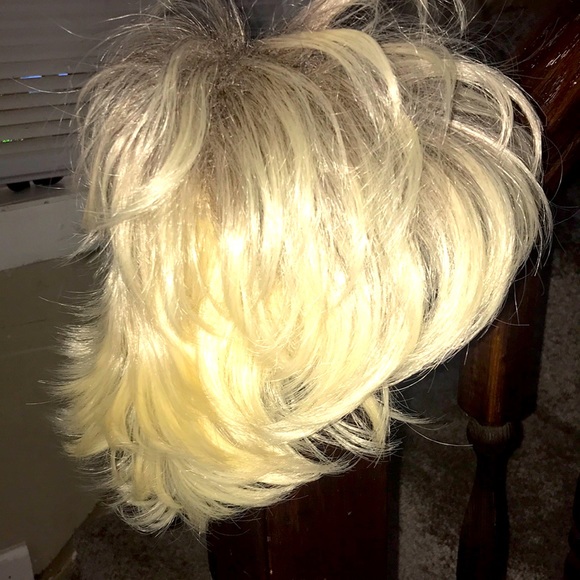 Real platinum blonde wig